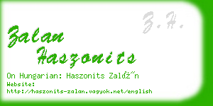 zalan haszonits business card